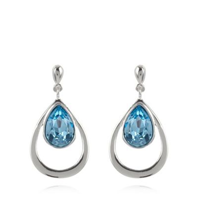 Designer sterling silver teardrop earrings